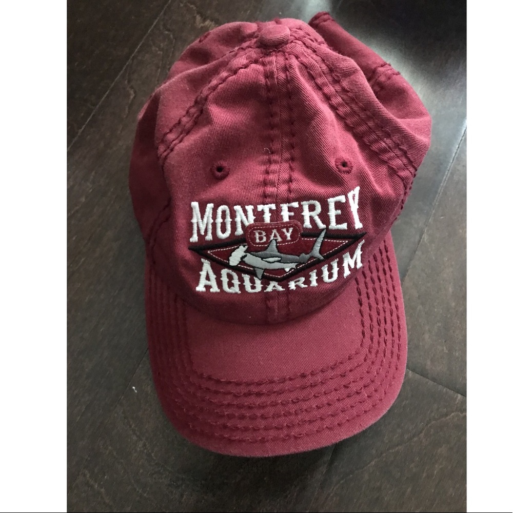 monterey bay aquarium baseball cap red